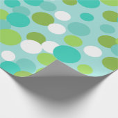 Blauwgroen kerststippen inpakpapier (Hoek)