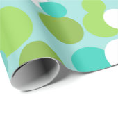 Blauwgroen kerststippen inpakpapier (Rol Hoek)