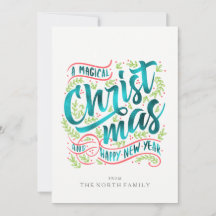 Blauwgroen  kersttypografie ID441