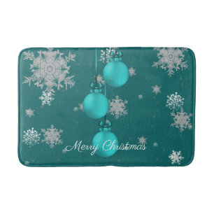 Blauwgroen kerstversiering Bath Mat