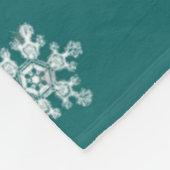 Blauwgroen kerstversiering Fleece Blanket (Hoek)
