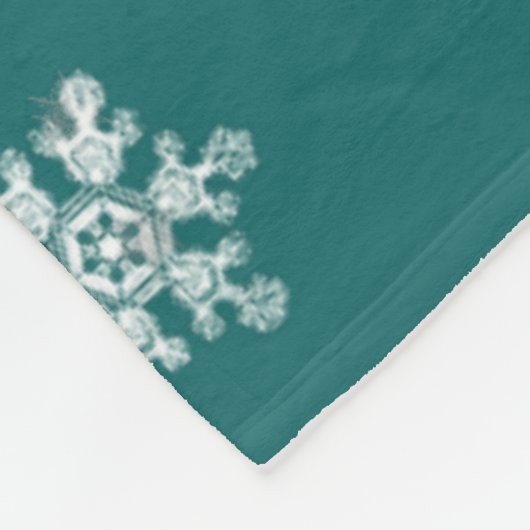 Blauwgroen kerstversiering Fleece Blanket (Hoek)