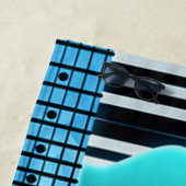 Blauwgroen keukenhanddoek strandlaken (In situ)