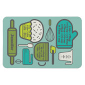 Blauwgroen keukenRecipe Omzettingen Gepersonalisee Magneet (Horizontaal)