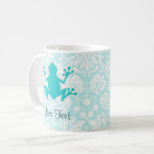 Blauwgroen kikker koffiemok (Voorkant links)