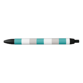 Blauwgroen, klei en witte strepen zwarte inkt pen