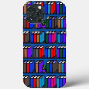 Blauwgroen kleine bibliotheekplanken Case-Mate iPhone case