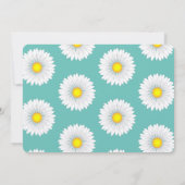 Blauwgroen  kleine Daisy 21st verjaardagsfeestje Kaart (Achterkant)