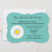 Blauwgroen  kleine Daisy Bachelorette Party Kaart (Voorkant)