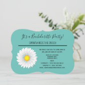 Blauwgroen  kleine Daisy Bachelorette Party Kaart (Staand voorkant)