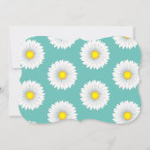 Blauwgroen kleine Daisy House Warming Shower Kaart (Achterkant)