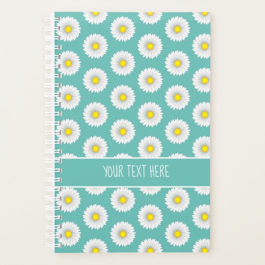 Blauwgroen kleine Daisy Planner (Voorkant)