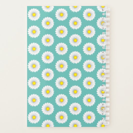 Blauwgroen  kleine Daisy Planner (Achterkant)