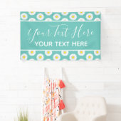 Blauwgroen  kleine Daisy Spandoek (Insitu)