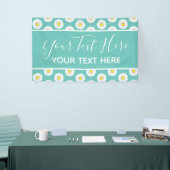 Blauwgroen  kleine Daisy Spandoek (Beurs)