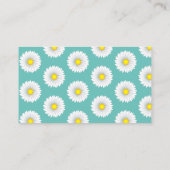 Blauwgroen  kleine Daisy Visitekaartje (Achterkant)