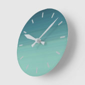 Blauwgroen kleurenschaduwen ronde klok (Hoek)