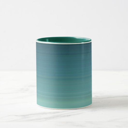 Blauwgroen kleurschaduw achterwege mok (Midden)