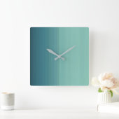 Blauwgroen kleurschaduw achterwege vierkante klok (Huis)