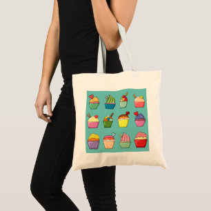 Blauwgroen kleurstofkoeken en ijsklok tote bag