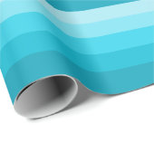 Blauwgroen kleurstreeppatroon cadeaupapier (Rol Hoek)