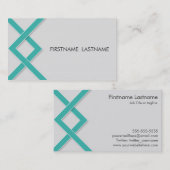 Blauwgroen Knot Personal Networking Visitekaartjes (Voorkant / Achterkant)