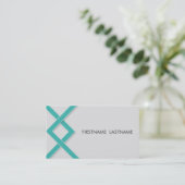 Blauwgroen Knot Personal Networking Visitekaartjes (Staand voorkant)