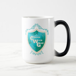 Blauwgroen koffie met God Design Morph Mok