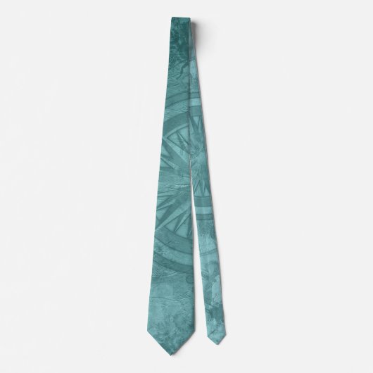 Blauwgroen kompas Sun Ray Stropdas (Voorkant)