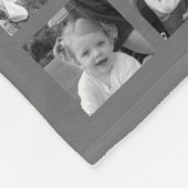 Blauwgroen Koolsteenkool - Aangepast monogram Fleece Deken (Hoek)