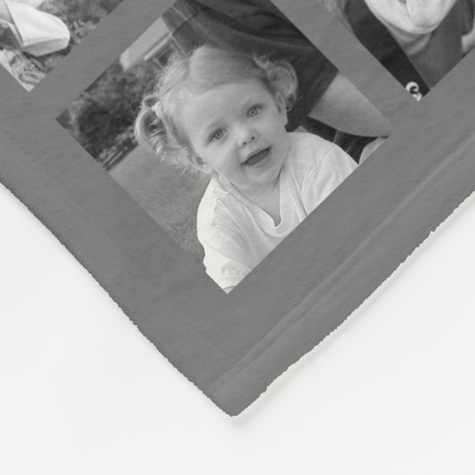 Blauwgroen Koolsteenkool - Aangepast monogram Fleece Deken (Hoek)