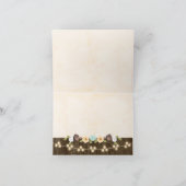 Blauwgroen Koord van Rustic van de Herfst van Lich Bedankkaart (Binnen)