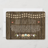 Blauwgroen Koord van Rustic van de Herfst van Lich Save The Date (Achterkant)