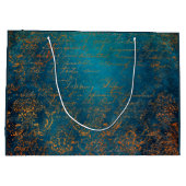 Blauwgroen & Koper Patina Script Groot Cadeauzakje (Achterkant)