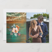 Blauwgroen koperen pioen licht toevoegen foto repe kaart (Achterkant)