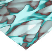 Blauwgroen koraal Abstracte Art Short Table Runner Korte Tafelloper (Hoek)