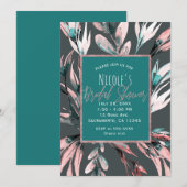 Blauwgroen koraal grijs Waterverf botanisch Vrijge Kaart (Voorkant / Achterkant)