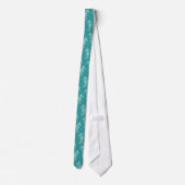 Blauwgroen koraalrif seahorse Wedding Necktie Stropdas (Achterkant)