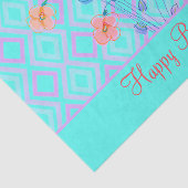 Blauwgroen koraalrood papier met roze kleur (Detail)