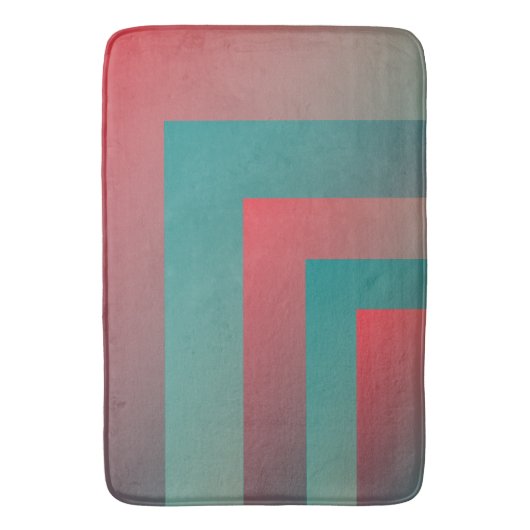 blauwgroen koraalschillen badmat (Voorkant Verticaal)