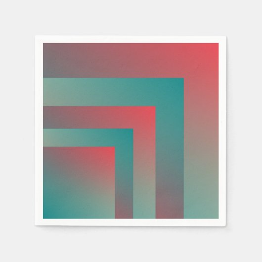 blauwgroen koraalschillen servet (Voorkant)