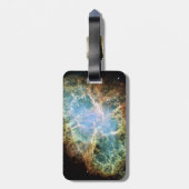 Blauwgroen krab Nebula Bagagelabel (Achterkant verticaal)