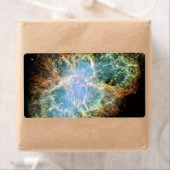Blauwgroen krab Nebula Etiket (Insitu)