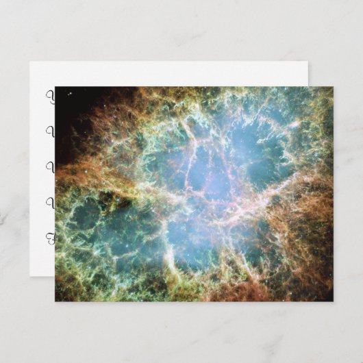 Blauwgroen krab Nebula Kaart (Voorkant / Achterkant)