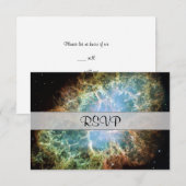 Blauwgroen krab Nebula RSVP Kaartje (Voorkant / Achterkant)