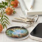 Blauwgroen krab Nebula Sleutelhanger (Voorkant Rechts)