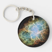 Blauwgroen krab Nebula Sleutelhanger (Voorkant)