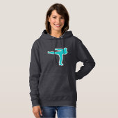 Blauwgroen krijgskunst hoodie (Voorkant volledig)