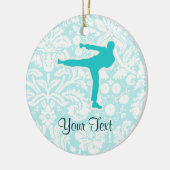 Blauwgroen krijgskunst keramisch ornament (Links)