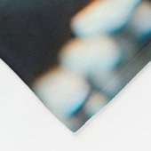 blauwgroen kristal Roos met vallende regendruppels Fleece Deken (Hoek)